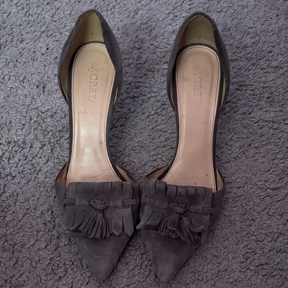 J. Crew Women's Dark Gray Suede Loafers